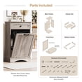 thumbnail image 5 of AHB 13 Gallon Tilt Out Kitchen Trash Cabinet with Drawer, Single Trash Can Storage Organizer, 20.9"L x 13.55"W x 38.5"H , Gray, 5 of 9
