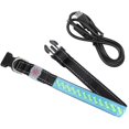 thumbnail image 1 of LED Pet Glowing Adjustable Safety Rechargeable Collar PU Leather for Cats and Dogs Blue PU Leather S, 1 of 1