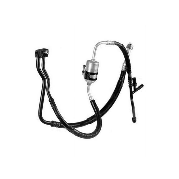 A/C Discharge / Suction Hose Assembly - P-Nut Fitting at Accumulator - R12, R134a, R1234YF - Compatible with 1998 - 2003 Ford F-150 (From 04/23/1998) 1999 2000 2001 2002