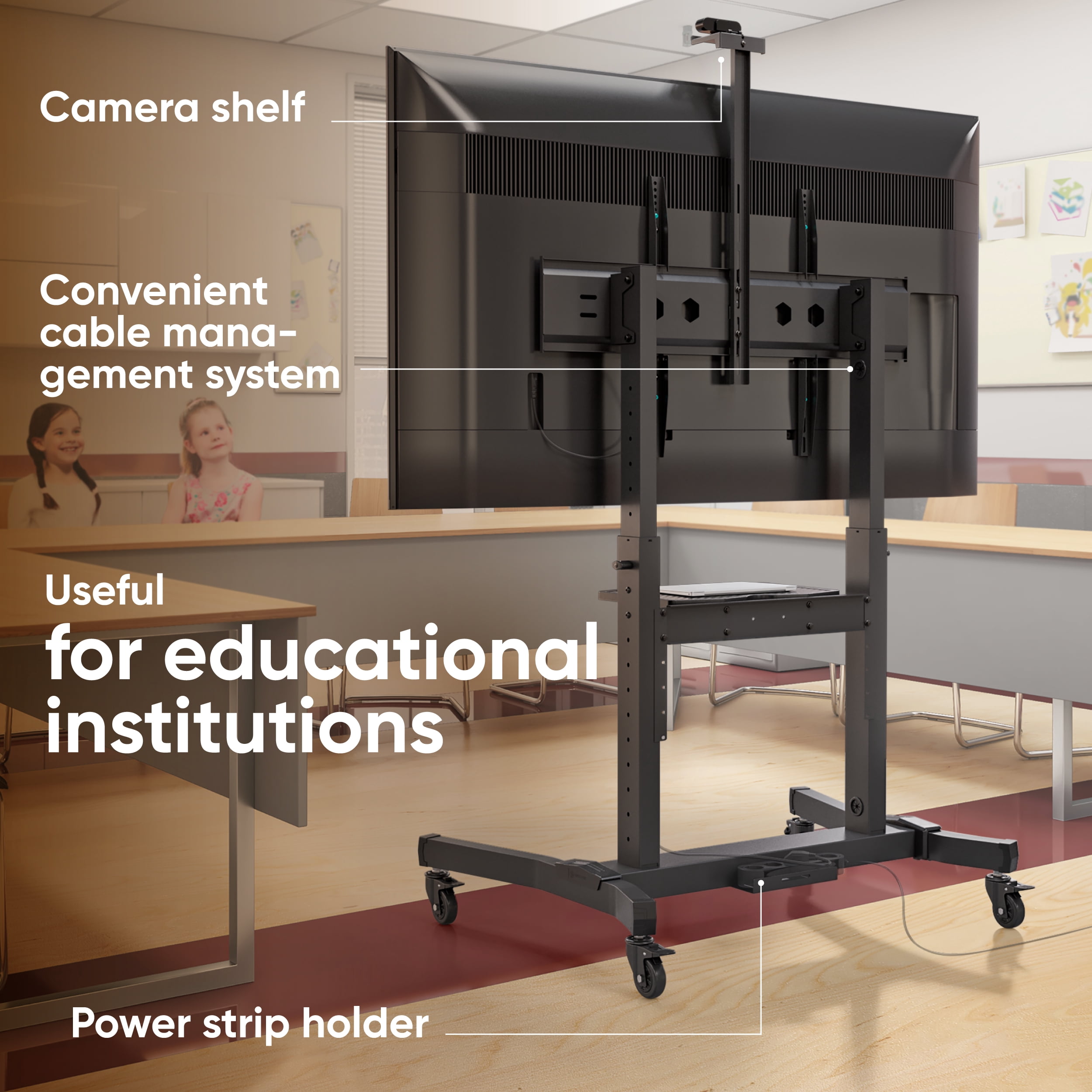 ONKRON Portable TV Stand for 50”-100” TVs up to 265 lbs Adjustable Room TV Stand max VESA 1000x600