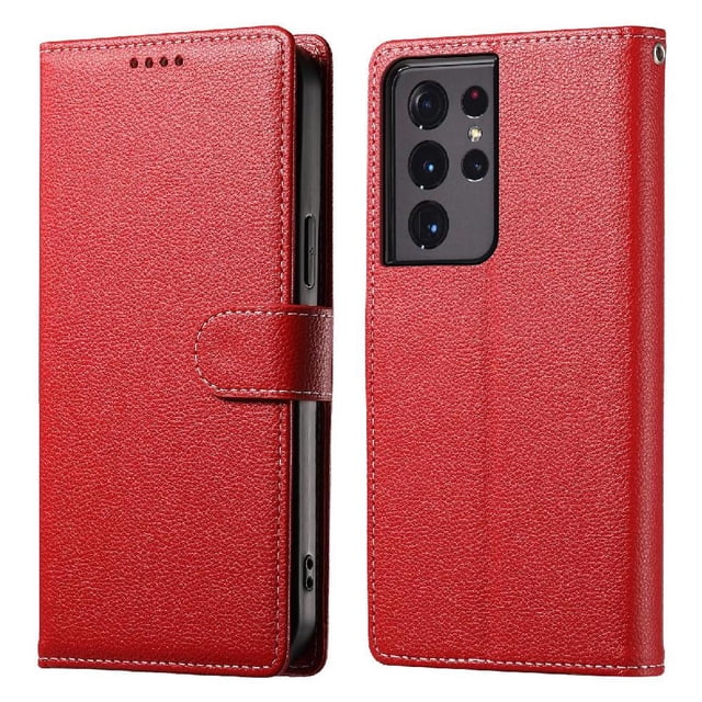 Funda para FOXDOCK Samsung Galaxy S21 Ultra– Cuero Premium, 3 ranuras para tarjetas, Protección contra impactos