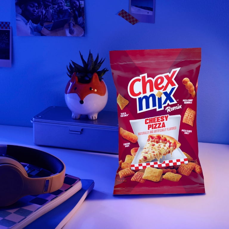 Chex Mix Remix Cheesy Pizza Flavor, Savory Snack Bag, 11 oz