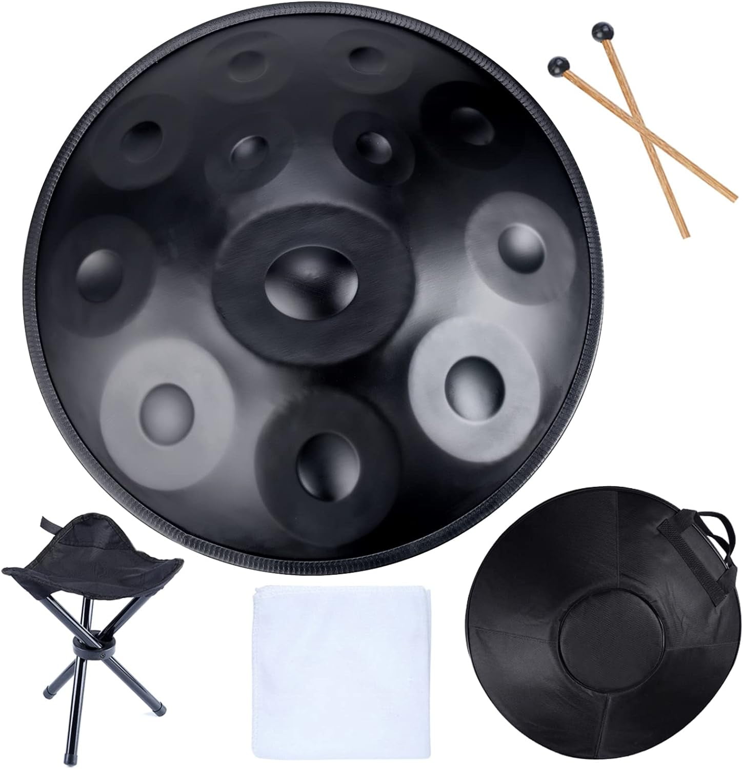 Handpan Drum in D Minor 440Hz 12 Notes 22 Inche Steel drum percussion instrument