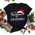 thumbnail image 2 of Gibobby Camisas de Navidad para mujer Camiseta de manga corta con cuello redondo y estampado de Navidad para mujer(Negro,M), 2 of 5