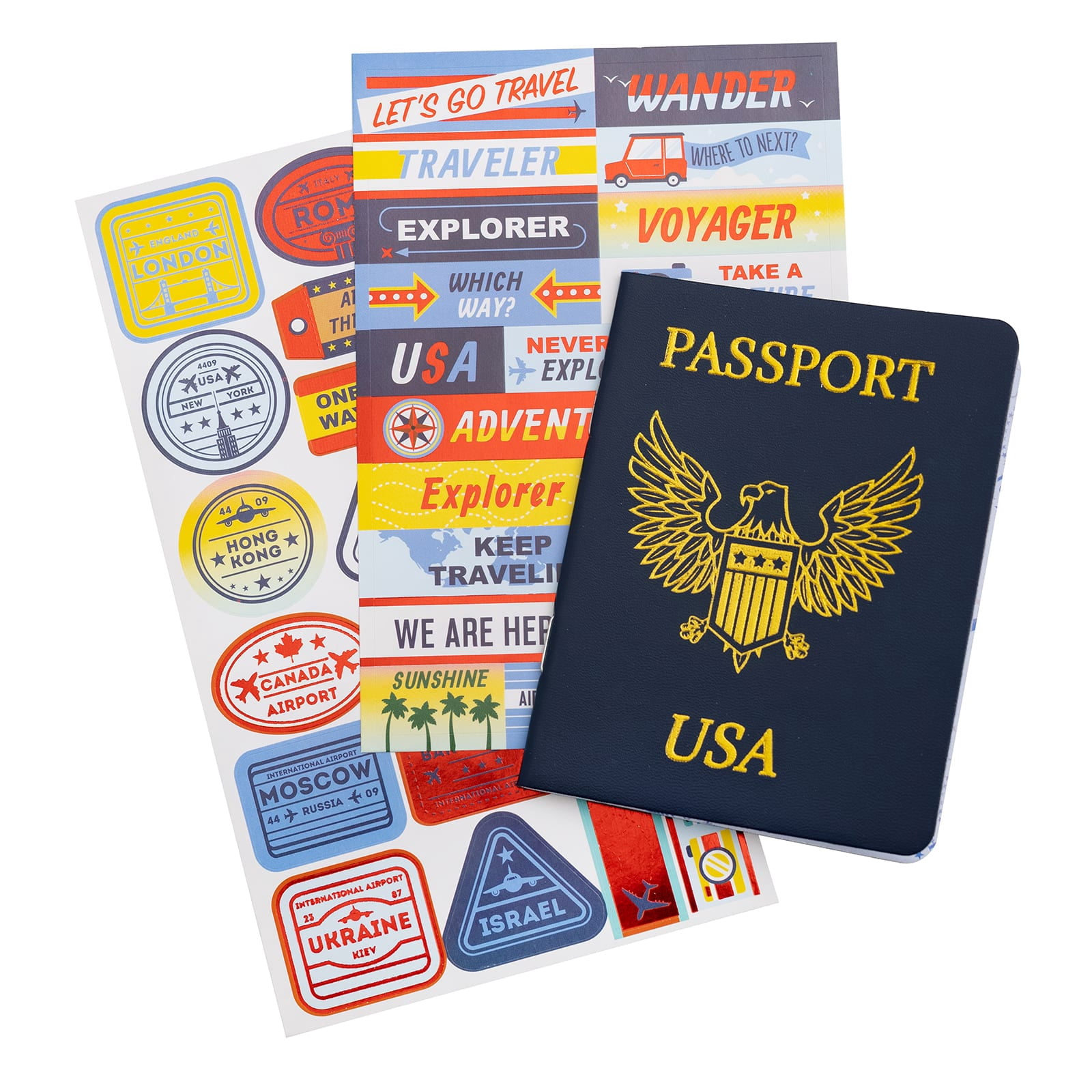 Recollections Passport & Travel Stickers, 12 Pack