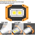 thumbnail image 3 of Foco De Construcción LED Batería 2 Juegos, Foco Recargable Con Batería 30W 2000LM, Luz De Trabajo LED Portátil USB, Para Garaje, Camping, Pesca, Sitio De Construcción De Emergencia, 3 Modos De, 3 of 5