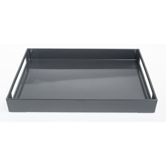 HUBERT® Grey Melamine Tray with Handles - 17 1/2"L x 14 1/2"W x 2"H