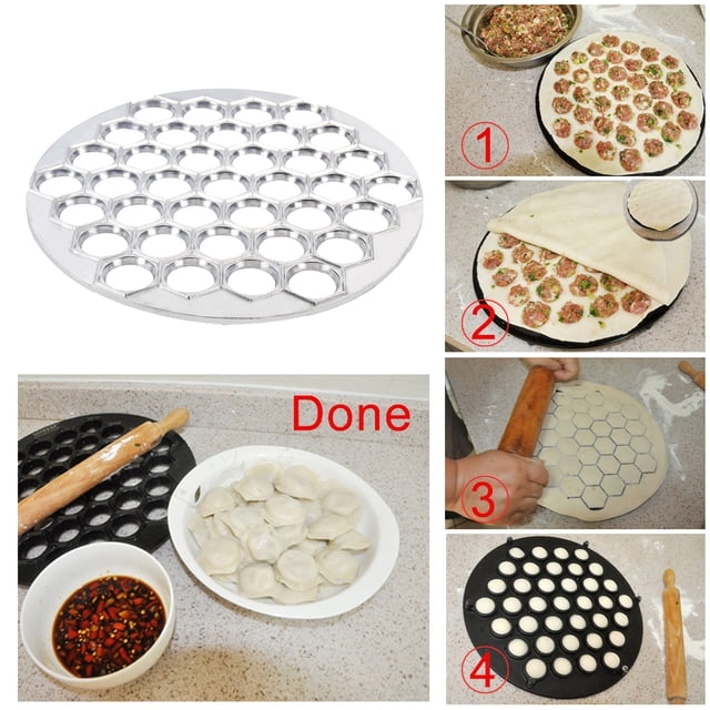 Aluminum Dumpling Ravioli Pierogi Pelmeni Mold Maker Kitchen Dough Press Cutter