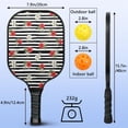 thumbnail image 3 of Pickleball Paddles Set,Pioneer Flower Floral Print Pattern Fiberglass Surface Pickleball Racket Set with 2 Indoor Outdoor Pickleball Balls and Pickleball Bag,Pickle-ball Equipment, 3 of 6