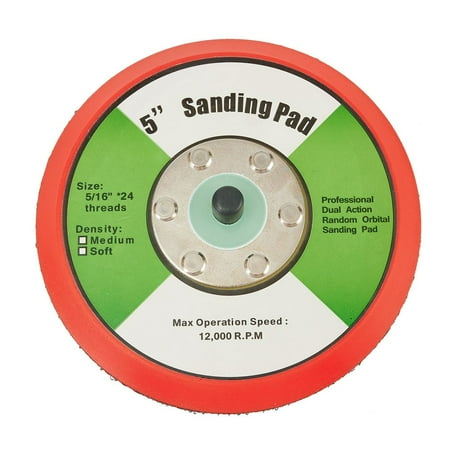 

5In(125Mm) Backing Pad Hook And Loop Backing Plate 5 16Inch-24 Thread