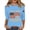 Blue_017, variant on Shirt for Womens 250 Anniversary USA Shirt 3/4 Length Sleeve Tops Patriotic Graphic Tees Shirts Summer Tops 1776-2026 Watermelon Red L