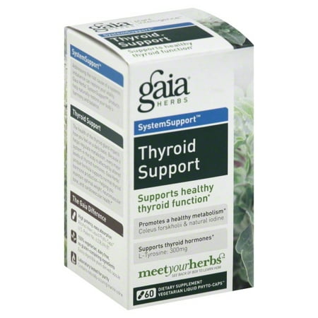 Gaia Herbs Gaia SystemSupport Thyroid Support, 60 (Best Herbs For Thyroid)