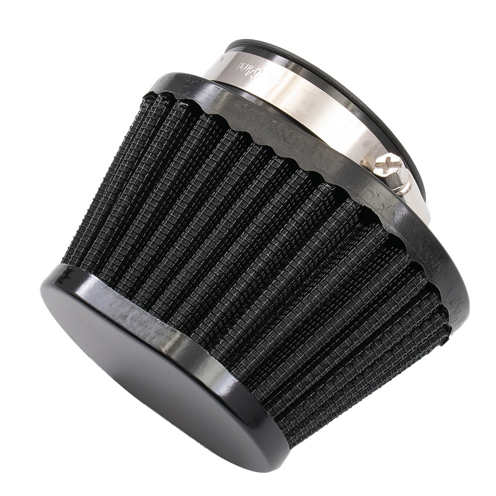 Filtre à Air Conique 55 Mm Pour Moto/Voiture - Maille Acier Inoxydable, Base Caoutchouc, Collier De Serrage Inclus