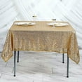 thumbnail image 3 of BalsaCircle 60" x 60" Gold Sequin Square Table Overlays Wedding Catering Tablecloth Linens, 3 of 8