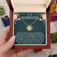 thumbnail image 5 of To My Grandmother Gift Necklace, Present for Grandma, Gift For Grandma, Grandma To Be, New Grandma , Custom Name Card - Love Knot Necklace - Message Card & Gift Box, 5 of 5