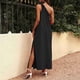 thumbnail image 2 of Vestido Dividido, Midi Suelto, Elegante, Informal, Con Un Hombro, Sin Mangas, Para El Trabajo De La Vida Diaria, 2 of 6