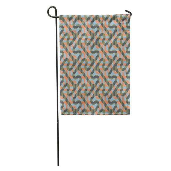 NUDECOR Greek Modified Cross Tee Pattern Key Geometric Home Garden Flag Decorative Flag House Banner 12x18 inch