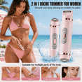 thumbnail image 3 of JUUTREN Electric Razor Shaver Bikini Trimmer for Women, Dual Head Facial & Body Hair Shaver for Underarm, Leg & Arm, IPX7 Waterproof Wet/Dry Cordless Rechargeable, Sensitive Intimate Travel Use, 3 of 8