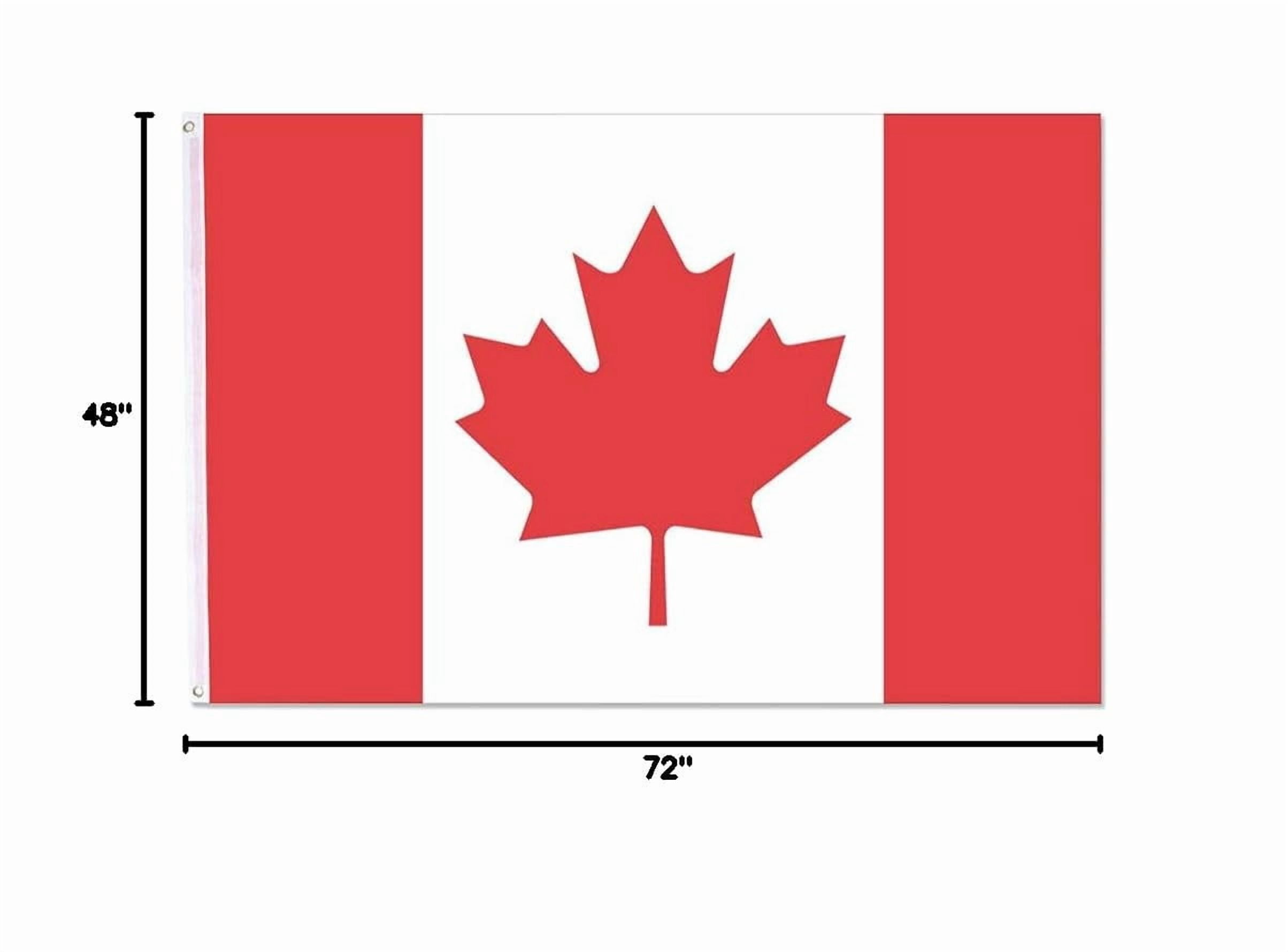 Yeshom 4x6 Durable Polyester Canadian Flag with Vivid Fade-Resistant Colors and Brass Grommets