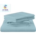 thumbnail image 2 of ERDS-Rv Draps Très Grand 72 X 80 -Rv Draps Très Grand Coton, Ensemble de Draps en Coton 4 Pcs pour Matelas jusqu'à 15 Pouces de Profondeur : Rv Très Grand 72 X 80 Pouces -Bleu Clair Uni, 2 of 4