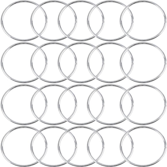 Aros metálicos para manualidades BetterJonny de 15 cm, 20 piezas, color plata