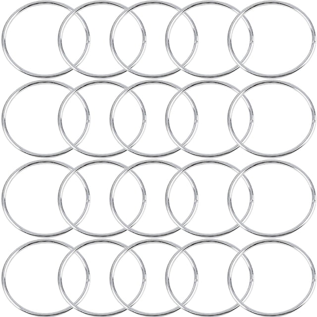 Aros metálicos para manualidades BetterJonny de 15 cm, 20 piezas, color plata
