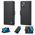 thumbnail image 1 of SaniMore for iPhone 14 Plus 6.7" 2022 Case, PU Leather Magnetic Flip Folio Shell with Card Holders RFID Blocking Kickstand Shockproof TPU Magnetic Closure Business Cover For iPhone 14 Plus, Black, 1 of 10
