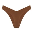 thumbnail image 1 of Gibobby Ropa interior termica Ropa interior de seda de hielo sin rastro para mujer Pantalones de triángulo sexy cómodos de cintura media(Café， XL), 1 of 4