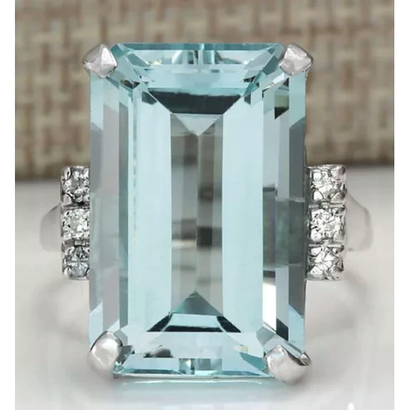 HOOUN Simple 925 Silver Plated Cubic Zircon Ring Jewelry Women Wedding Gift Sz 6-10-#3-8