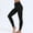 Black, variant on VKOYWKM Womens Yoga Leggings Clearance Elastic High Waisted Workout Leggings Solid Color Athletic Leggings Slim Fit Stretchy Seamless Leggings Size L Navy
