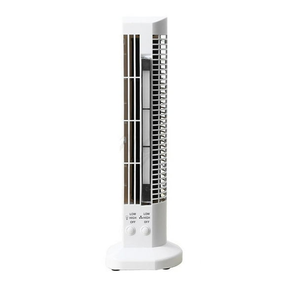 Vertical Tower Fan with Light Bar, Non-slip Sturdy Desktop Air Cooler Compatible with Living Room Office