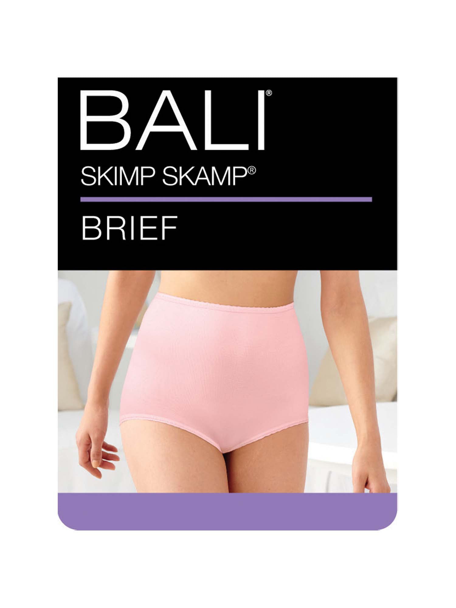 Bali Skimp Skamp Brief Panty Rosewood 9 Women's 
