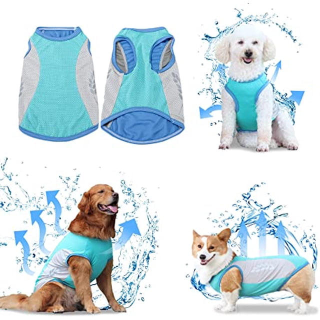Chalecos refrescantes para perros, camisetas de enfriamiento instantáneo, chaquetas de verano para caminar y correr, alta visibilidad al aire libre (XXL)