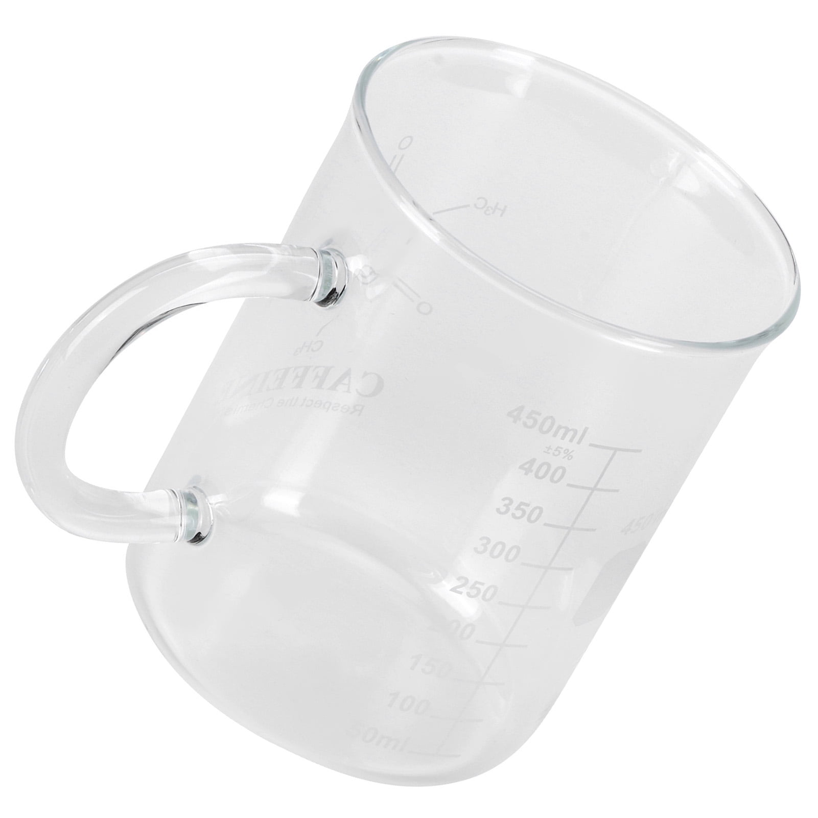 Octpeak Cup,Beaker Mug Borosilicate Glass Cup With Handle And Measuring