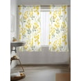 thumbnail image 3 of Yellow Flowers Spring Curtains 63 Inch Length, Sheer Curtains for Bedroom Living Room Window Elegant Farmhouse Botanical Rod Pocket Voile Drapes Kitchen Curtains Small Half Window 42"x63" 2 Panels, 3 of 7
