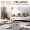 thumbnail image 2 of ODIKA 4'x6' Machine Washable Non-Slip Area Rug, Taupe Interlocking Design High Traffic Rug, Gray, 275257, 2 of 7
