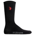 thumbnail image 4 of U.S. POLO ASSN. Calcetines de tenis para hombre, paquete de 3 - calcetines deportivos, logotipo, mezcla de algodón Blanco/negro/gris 39-42, 4 of 7
