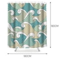 thumbnail image 2 of Ducha Con Ondas Japonesas, Cortina Impermeable, Juego De Cortinas De Baño Con Ondas Marinas Geométricas Con 12 Ganchos Serendint HA044691-02, 2 of 6