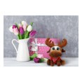 thumbnail image 5 of DolliBu I LOVE YOU Big Eye Moose Plush- Cute Stuffed Animal with Red Shirt For Valentine, Anniversary, Romantic Date, Boyfriend, or Girlfriend Gift - 6.5 Inches, 5 of 6
