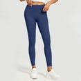 thumbnail image 2 of Ke1Clo Women High Waist Yoga Pants Full Length Stretchy Skinny Gym Leggings Tights Casual Breathable Athletic Running Fitness Workout Tights Navy L, 2 of 7