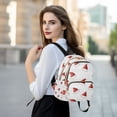 thumbnail image 6 of FORMRS Mini Backpack Purse for Women Travel Daypack Casual Shoulder Bag, Cute Santa Hats Pattern, 6 of 7