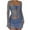 DT-Blue, variant on DailyTrove Women's Long Sleeve Sheer Mesh Top & Short Set - Patterned, Feminine Style, Night Out & Party Wear,Blue