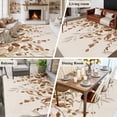 thumbnail image 5 of 5x8 Area Rugs for Living Room, Brown Orange Eucalyptus Non Slip Area Rugs for Kitchen Bedroom Entryway, Farmhouse Weeping Leaves Linen Washable Carpet Runner Rug Floor Mats for Bedroom Home Decor, 5 of 8