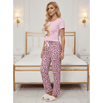 thumbnail image 4 of Pijama De 3 Piezas Mujer Pantalon Short Y Playera A Juego, 4 of 5