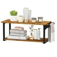 thumbnail image 1 of Gymax 40.5'' Long 2-Tier Storage Rack w/ Towel Bar Wall Mounted Floating Shelves, 1 of 10