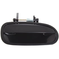 Exterior Door Handle Compatible with 1996-2000 Honda Civic Rear, Passenger Side Smooth Black