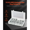 thumbnail image 2 of VEVOR Kit de Raccords Hydrauliques 72 Pcs O-Ring O-Ring Tailles 4-16, 2 of 9