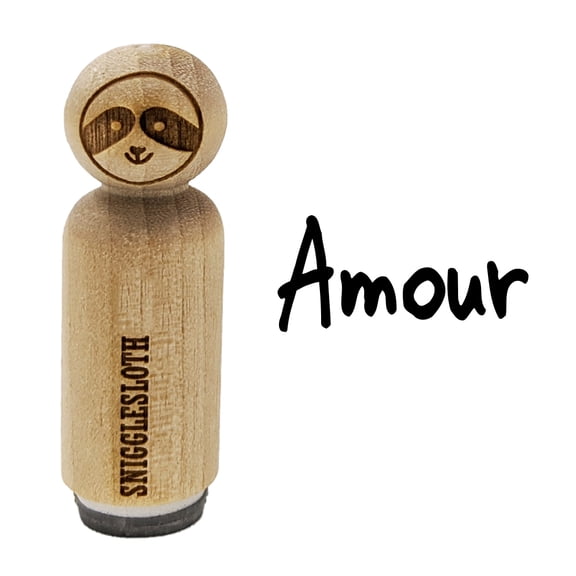 Amour Love French Fun Text Rubber Stamp for Scrapbooking Crafting Stamping - Large 1-1/4 Inch