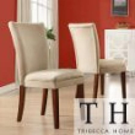 metro shop tribecca home parson classic peat microfiber side chairs