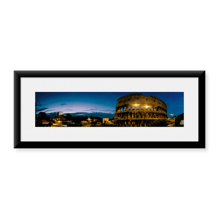 Framed Art Print, Amphitheater at dusk by Panoramic Images, 25-7/8" x 9-7/8"